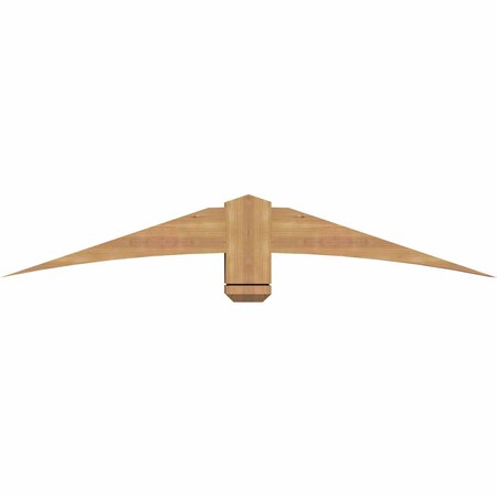 Ekena Millwork Bellingham Timber Gable Bracket, Western Red Cedar, 60"W x 10"H x 5 1/2"D x 5 1/2"F, 4/12 Pitch GBW060X10X0606BEL00SWR